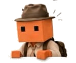 ZetaCap Peeking 3D Mascot Character